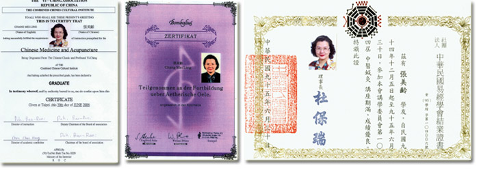 樹王張美齡專業證照